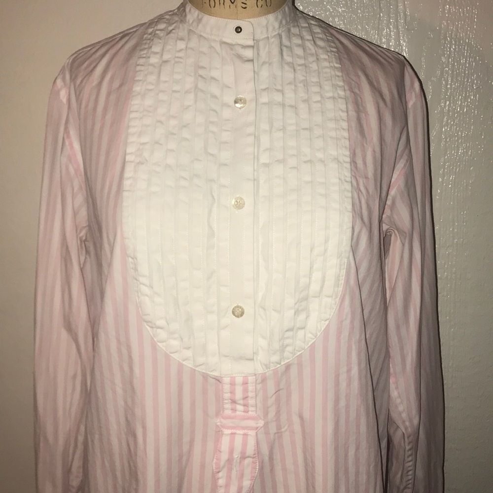 Lauren stripe tuxedo shirt